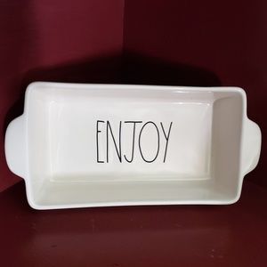 Rae Dunn Kitchen - Rae Dunn ENJOY Ceramic LL Loaf Pan 9" x 5" x 2.5" Rae Dunn Kitchen - Rae Dunn ENJOY Ceramic LL Loaf Pan 9" x 5" x 2.5"